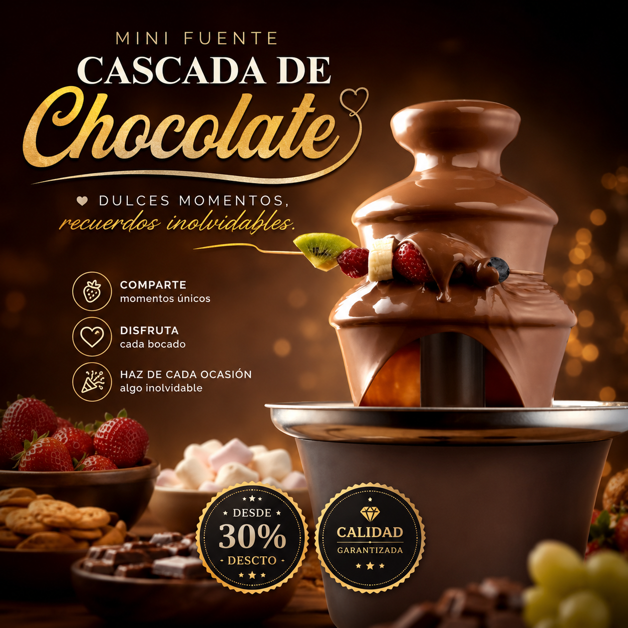 Mini Fuente Cascada De Chocolate