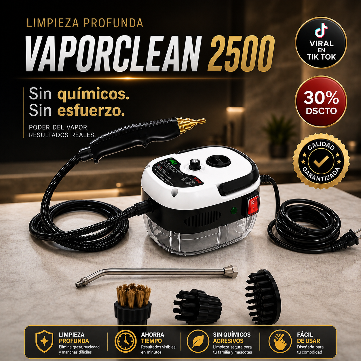 VaporClean 2500 - Tecnología de Limpieza Inteligente