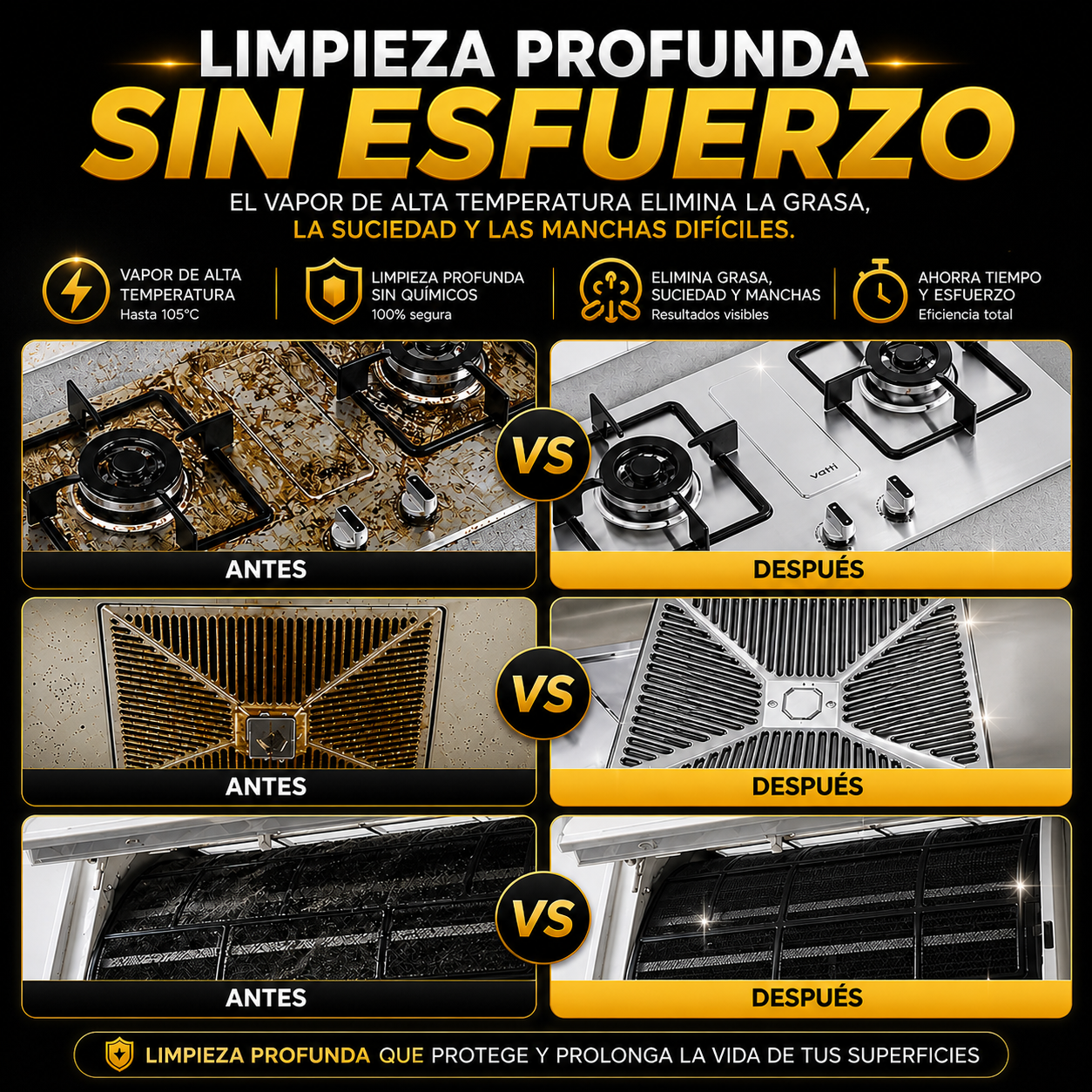 VaporClean 2500 - Tecnología de Limpieza Inteligente