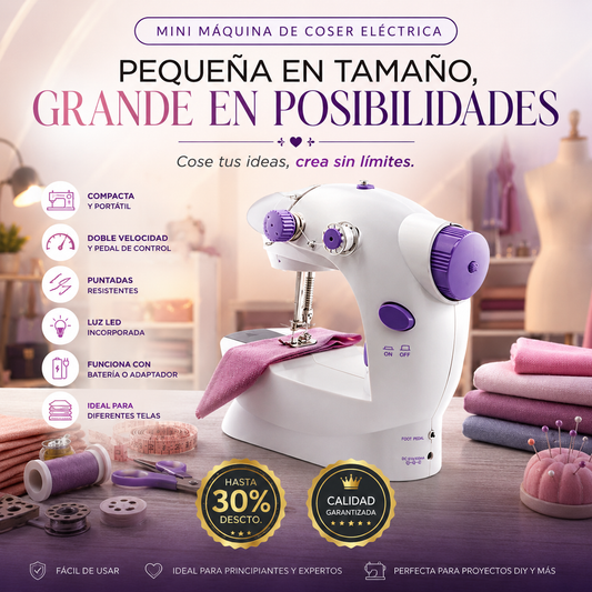 Mini máquina de coser eléctrica multifun