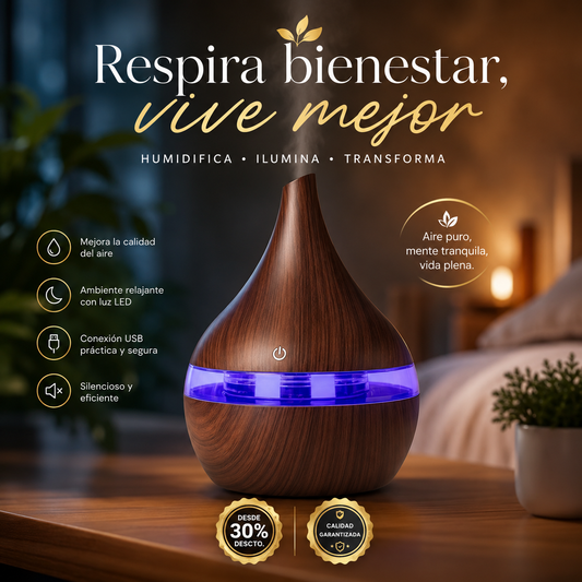 Humidificador USB Con Luz 200 ml