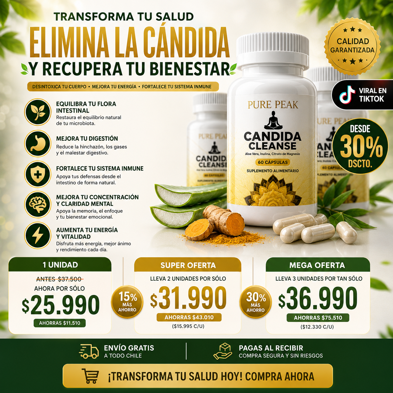 Candida Cleanse - Bienestar que comienza desde adentro.