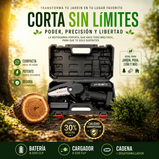 CutEasy Motosierra Inalámbrica + Batería