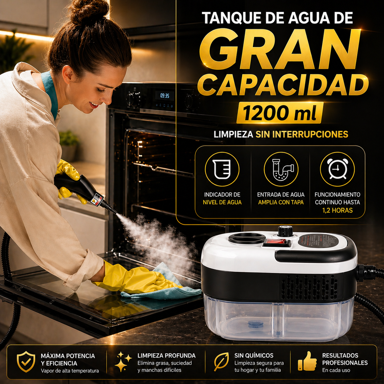 VaporClean 2500 - Tecnología de Limpieza Inteligente